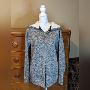 Sweatshirt SHERPA Hooded Long Length Athletic Zip Up 2XL
